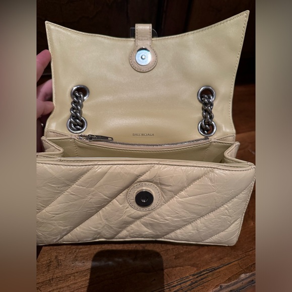 Balenciaga Crush Quilted Small Chain Bag light yellow NWT - Picture 10 of 15
